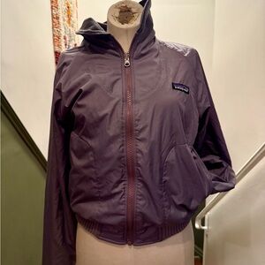 patagonia reversible fleece windbreaker cropped bomber jacket